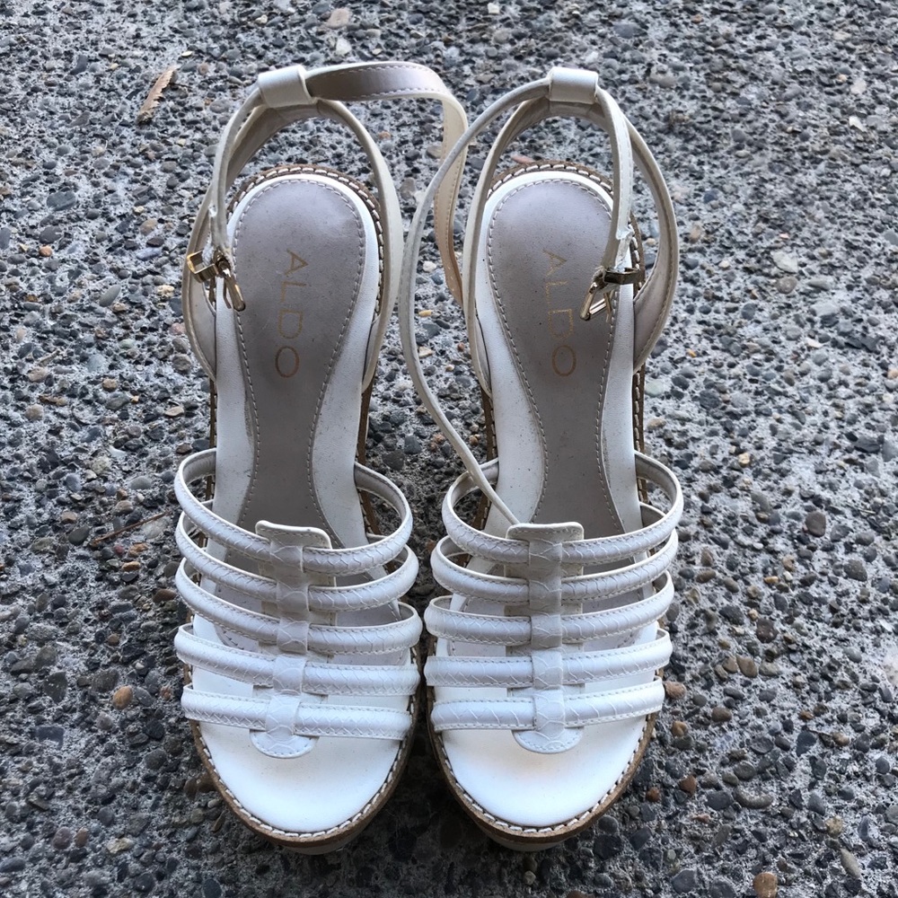 Aldo white shoes